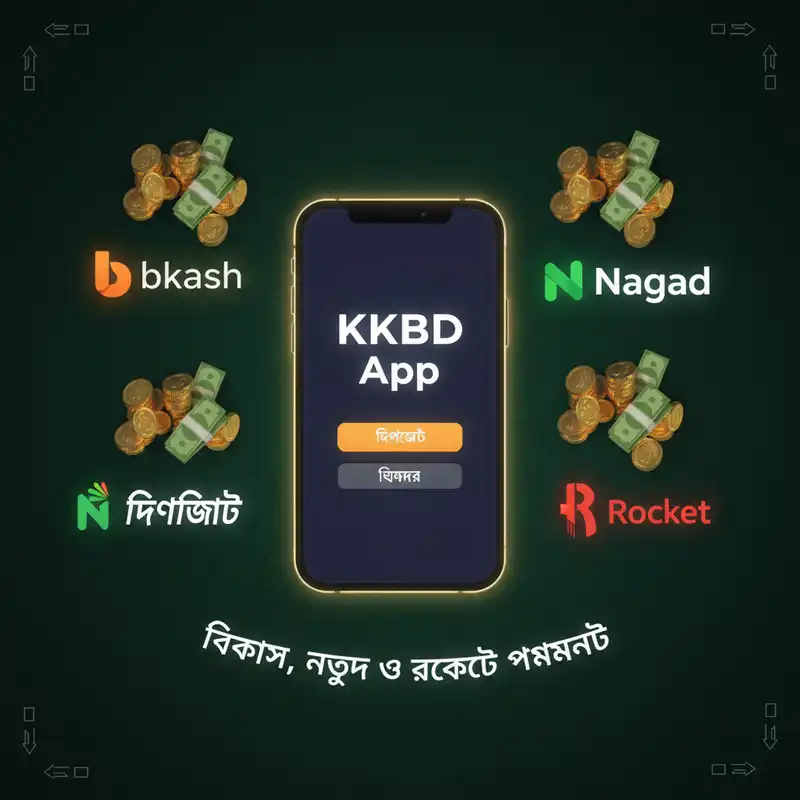 KKBD App ডিপোজিট ও উইথড্র পেমেন্ট মেথড