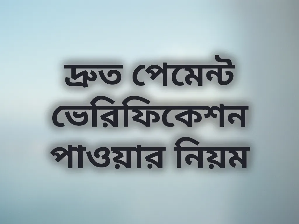 পেমেন্ট ভেরিফিকেশন